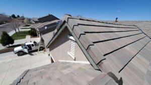 Tile roof removal and reinstallation with new underlayment by Coronado Roof Care in Santa Clarita, CA, License #1127354.