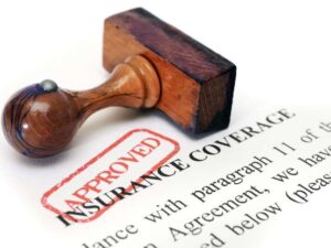 home insurance approval stamp for roof replacement
