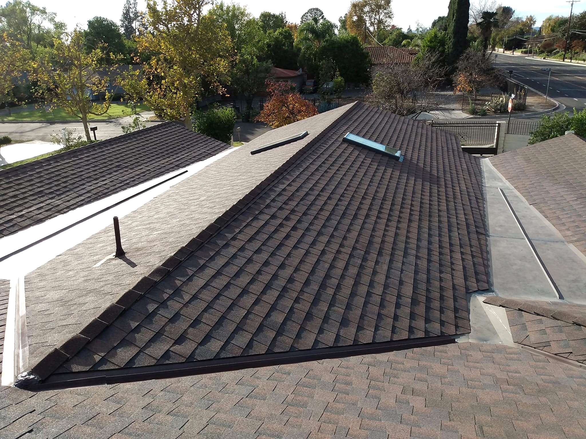 New roof installation with Timberline Hickory shingles in Northridge, CA